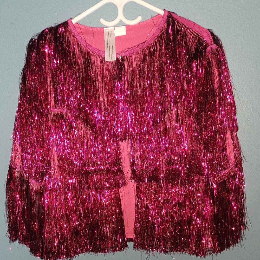 Pink Fringe Sequin Jacket